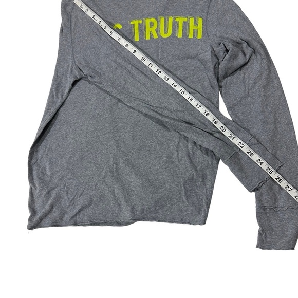 Zadig Voltaire Monastir ML Mens Grey Long Sleeve Henley Shirt Sz XS Art Is Truth - Picture 15 of 16